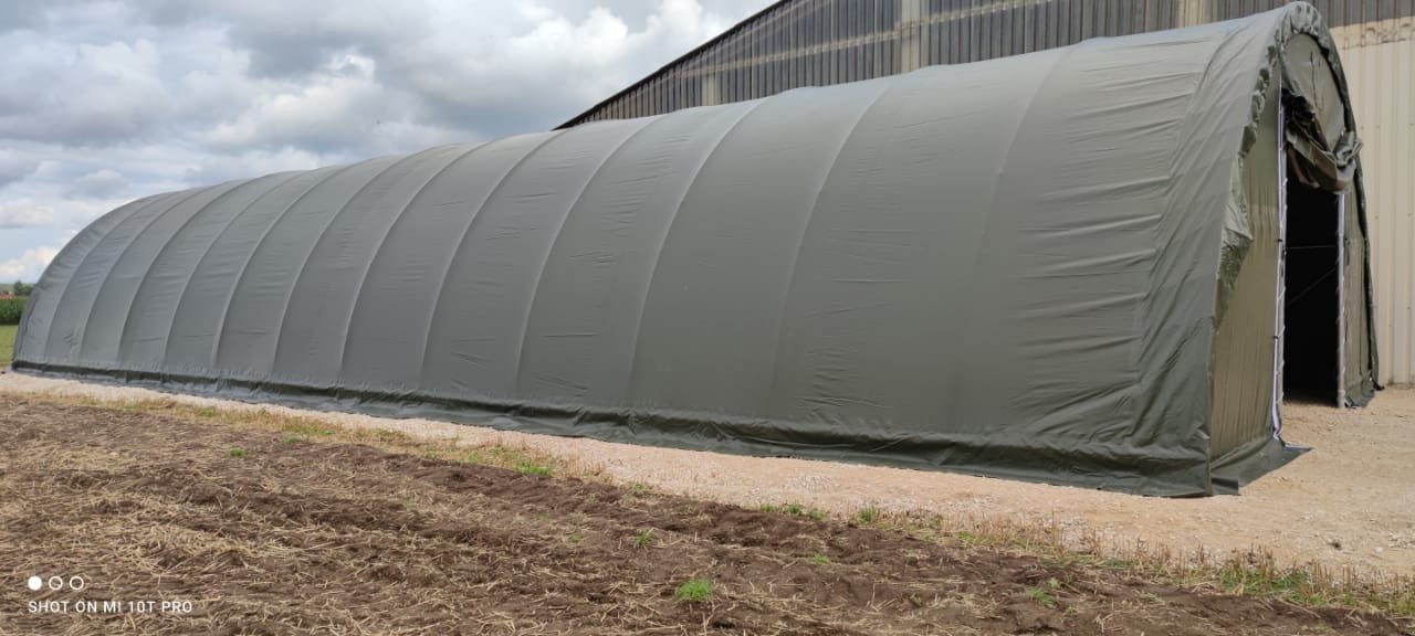 Lagertechnik του τύπου Nordhallen Rundbogenhalle | Allzweckhalle | extra stabil | 1 m Bogenabstände | inkl. Oberlichtern | 20 x 9,15 x 4,5 m | grün, Neumaschine σε Hamburg (Φωτογραφία 2)